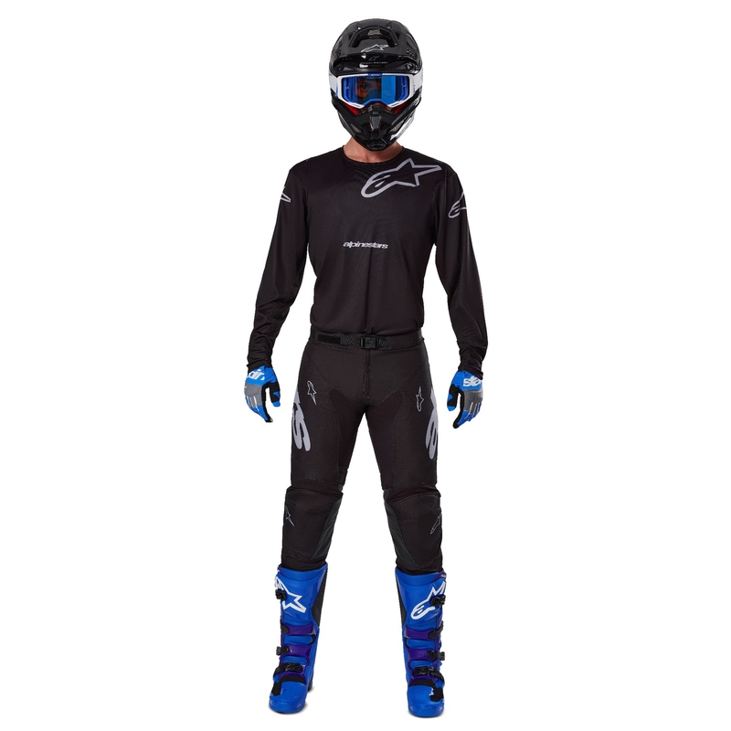 Maillot de motocross Alpinestars Racer Graphite negro y gris