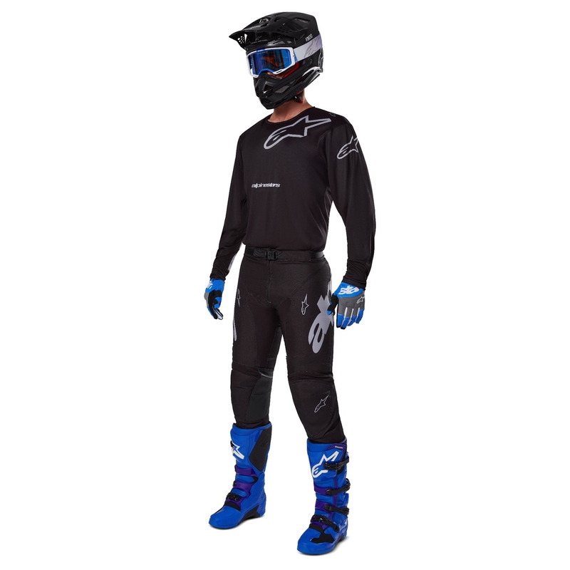 Maillot de motocross Alpinestars Racer Graphite negro y gris