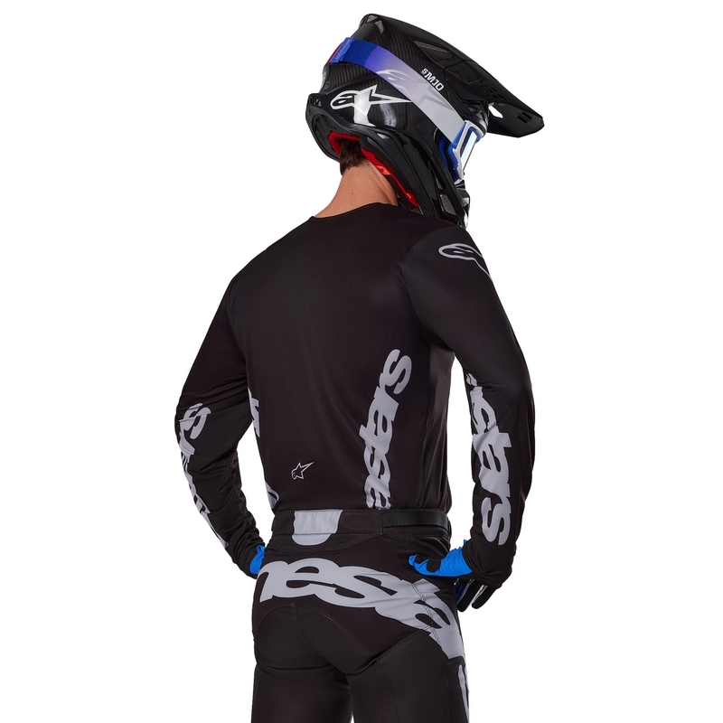 Maillot de motocross Alpinestars Racer Graphite negro y gris