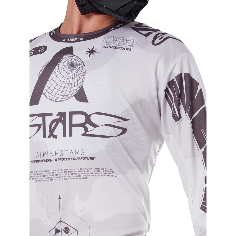 Camiseta de motocross Alpinestars Racer Hollow light camo-marrón