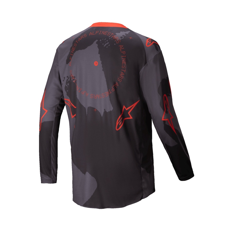 Maillot motocross Alpinestars Racer Hollow gris camuflaje-naranja fluo