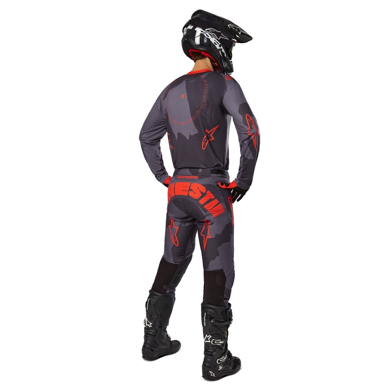 Maillot motocross Alpinestars Racer Hollow gris camuflaje-naranja fluo
