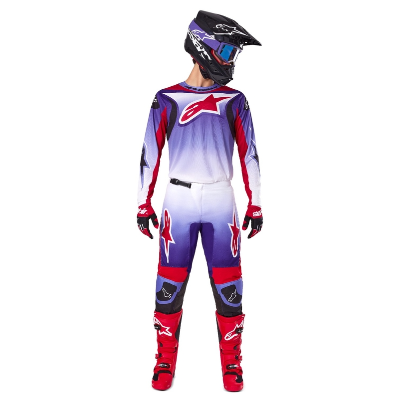 Maillot motocross Alpinestars Fluid Wurx fluo púrpura-rojo
