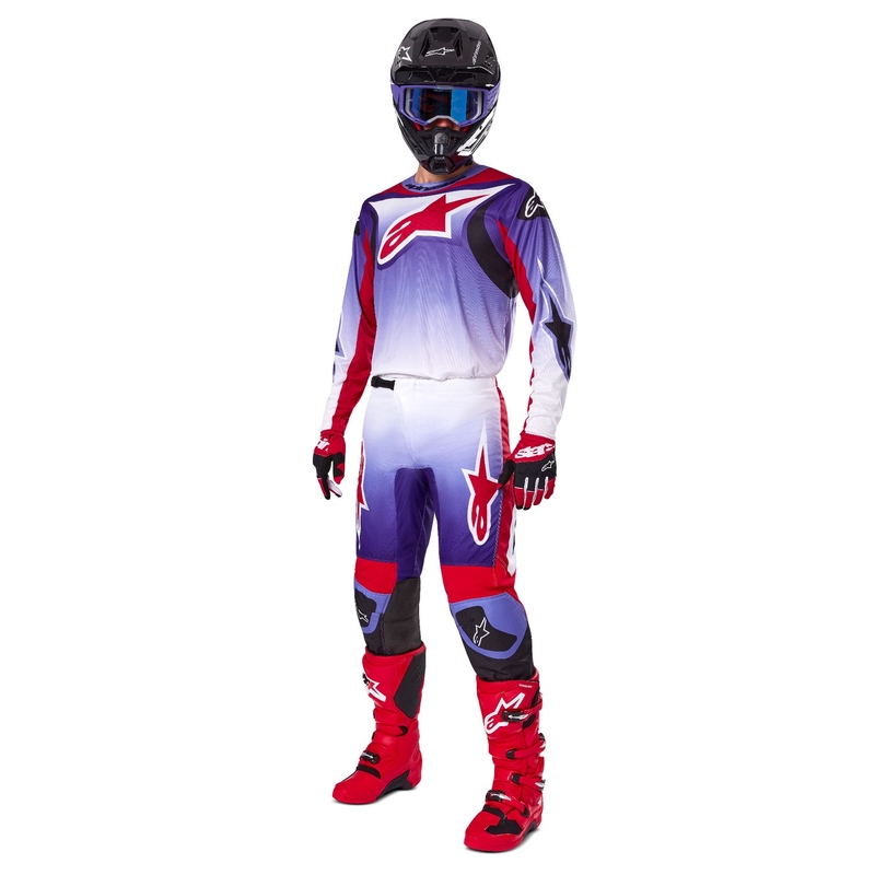 Maillot motocross Alpinestars Fluid Wurx fluo púrpura-rojo