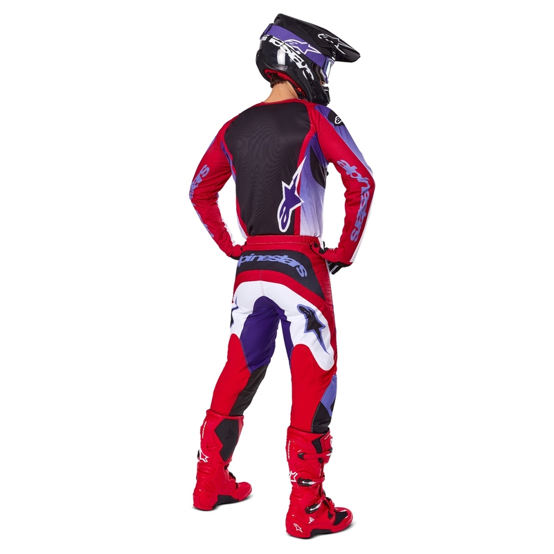 Maillot motocross Alpinestars Fluid Wurx fluo púrpura-rojo
