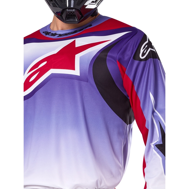 Maillot motocross Alpinestars Fluid Wurx fluo púrpura-rojo