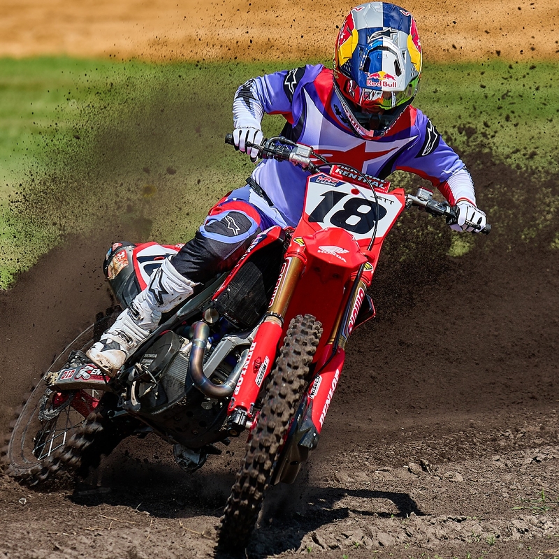 Maillot motocross Alpinestars Fluid Wurx fluo púrpura-rojo
