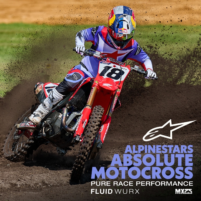 Maillot motocross Alpinestars Fluid Wurx fluo púrpura-rojo