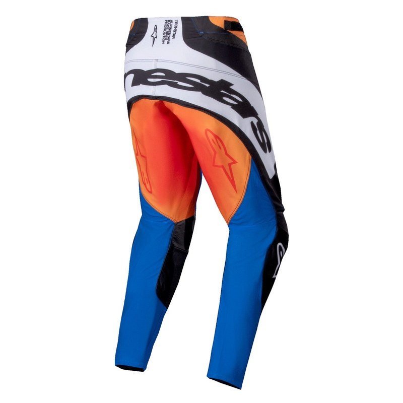 Pantalones Motocross Alpinestars Techstar Melt Naranja y Azul