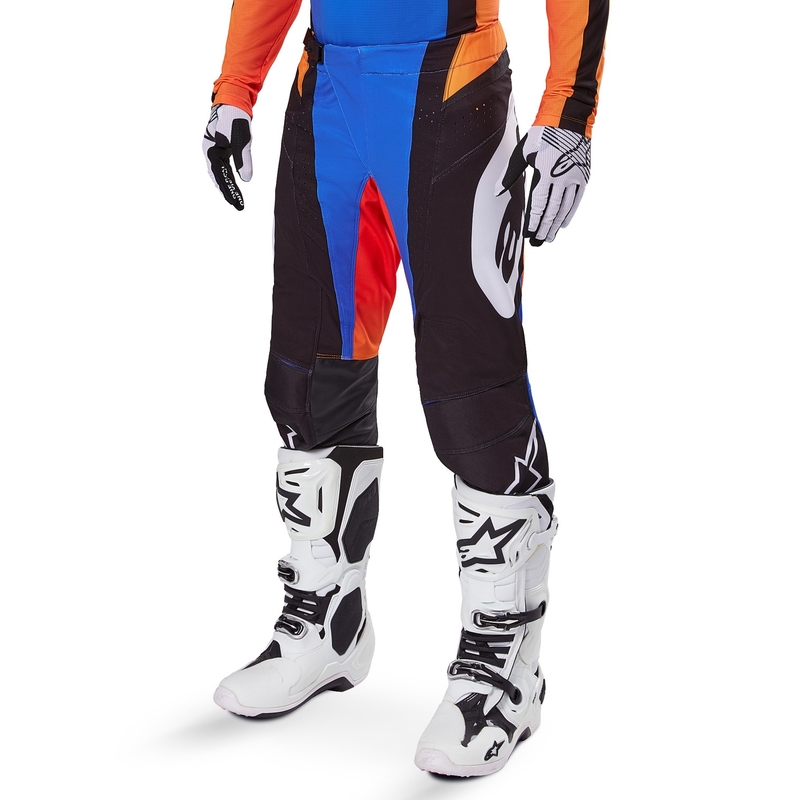 Pantalones Motocross Alpinestars Techstar Melt Naranja y Azul