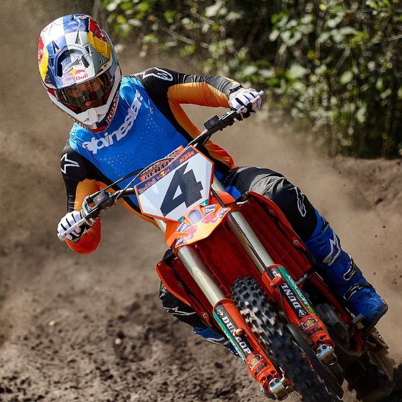 Pantalones Motocross Alpinestars Techstar Melt Naranja y Azul