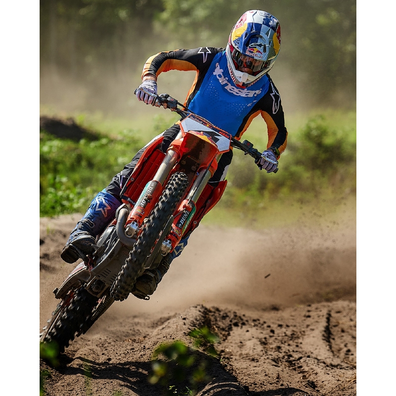 Pantalones Motocross Alpinestars Techstar Melt Naranja y Azul