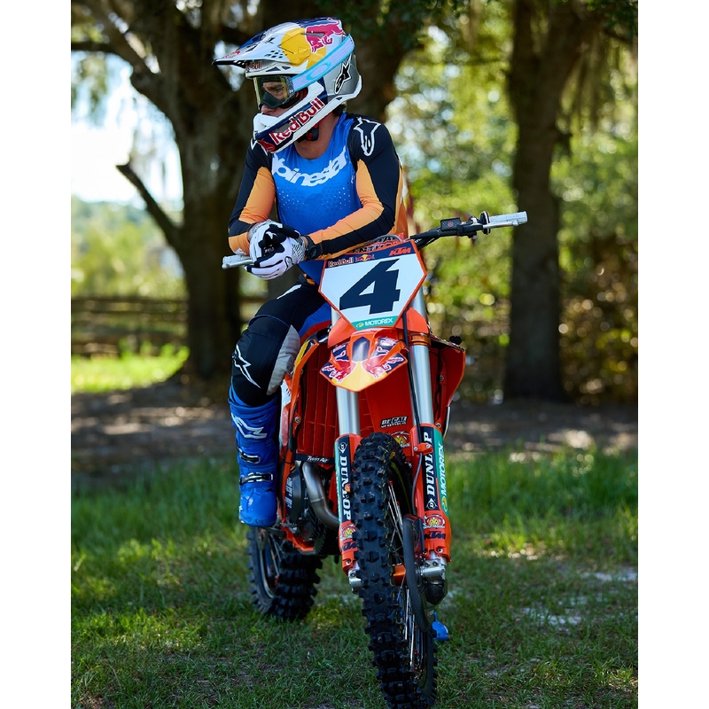 Pantalones Motocross Alpinestars Techstar Melt Naranja y Azul