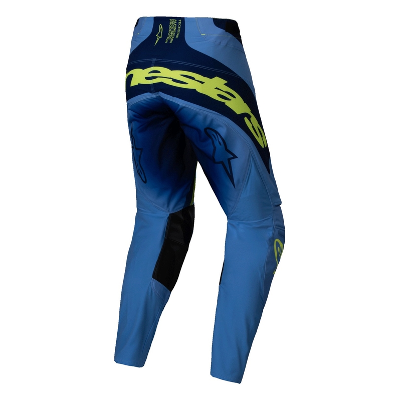 Pantalón de motocross Alpinestars Techstar Melt fluo amarillo-azul