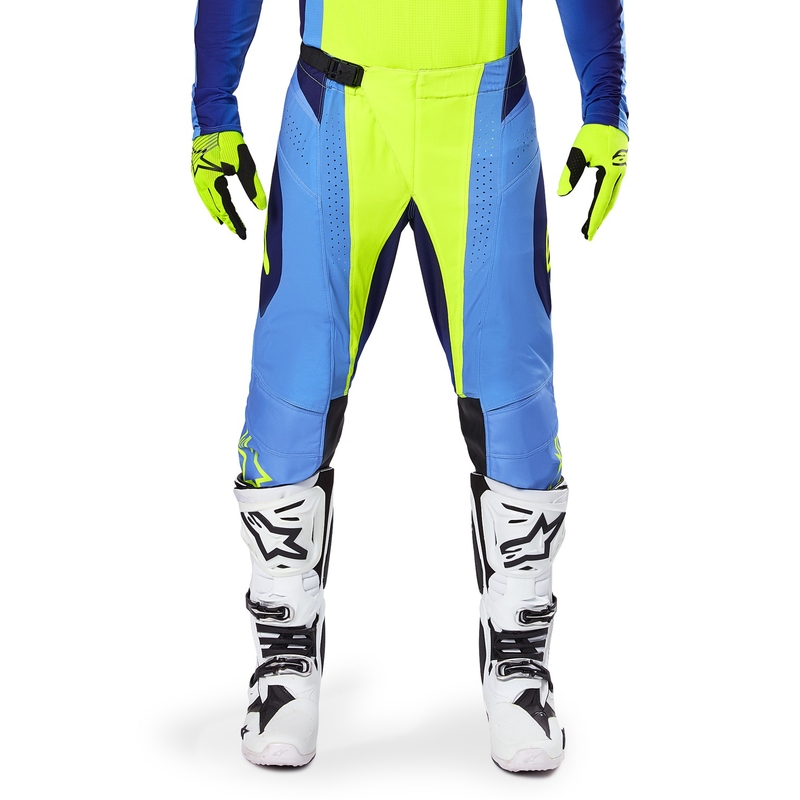 Pantalón de motocross Alpinestars Techstar Melt fluo amarillo-azul