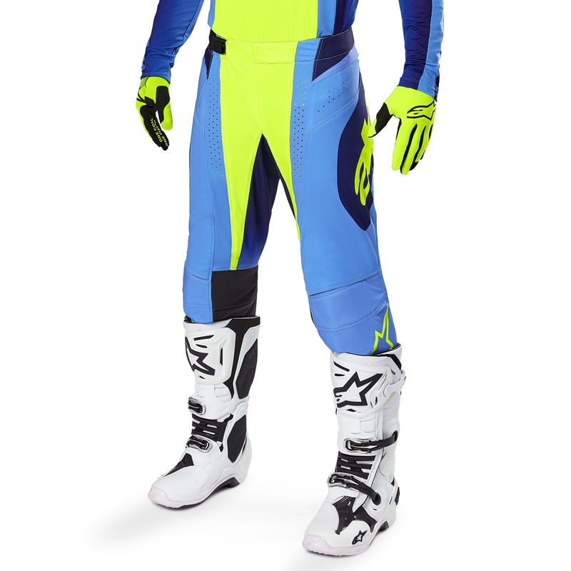 Pantalón de motocross Alpinestars Techstar Melt fluo amarillo-azul
