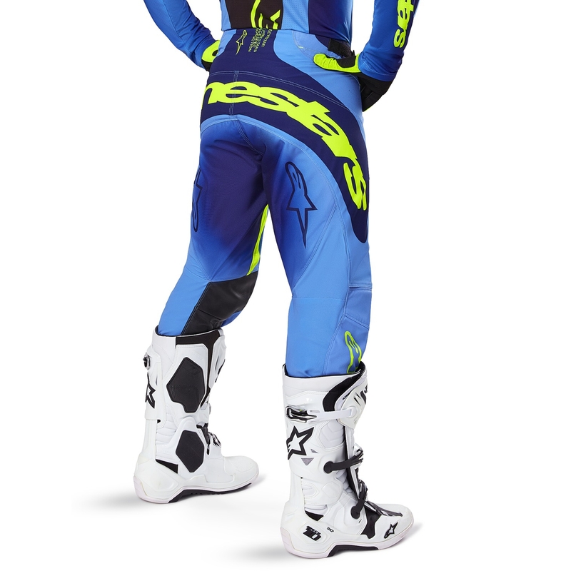 Pantalón de motocross Alpinestars Techstar Melt fluo amarillo-azul