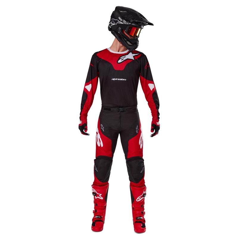 Pantalón Motocross Alpinestars Racer Veil Negro y Rojo