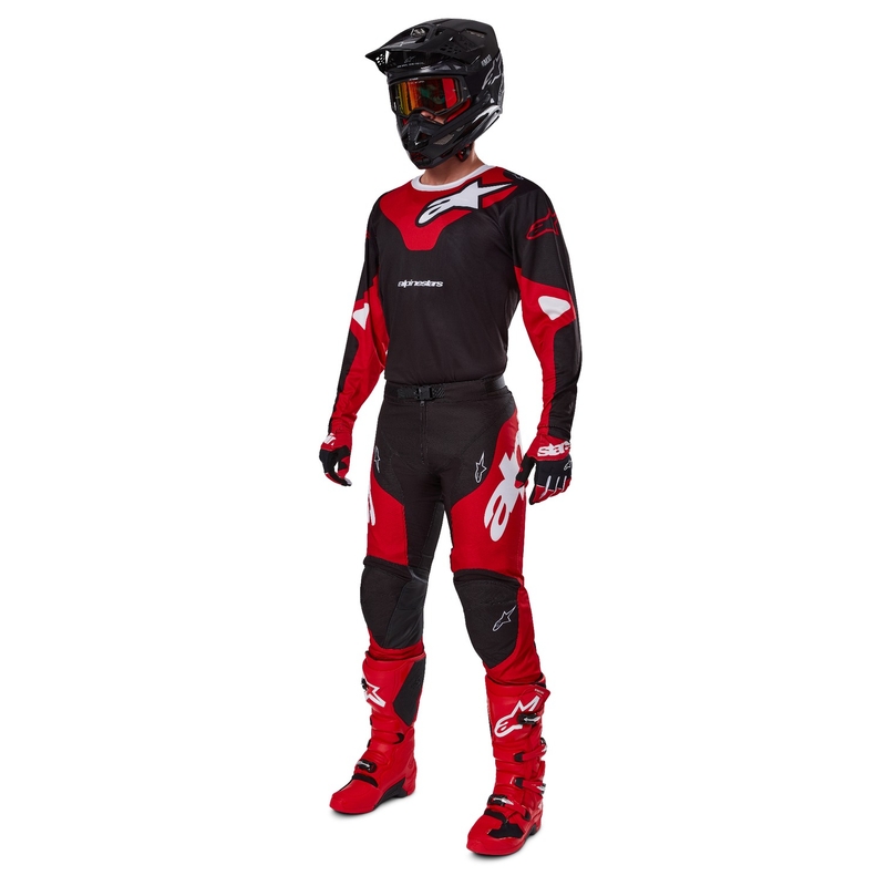 Pantalón Motocross Alpinestars Racer Veil Negro y Rojo