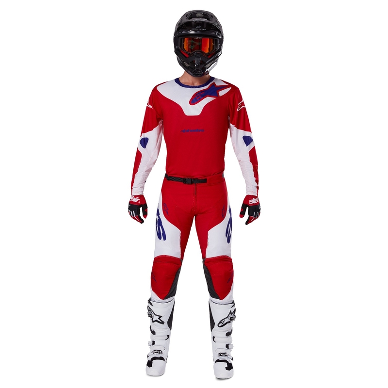 Pantalón motocross Alpinestars Racer Veil rojo y blanco