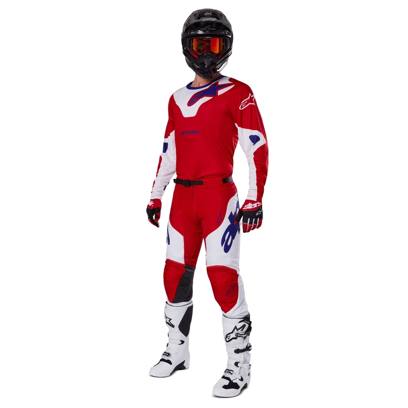 Pantalón motocross Alpinestars Racer Veil rojo y blanco