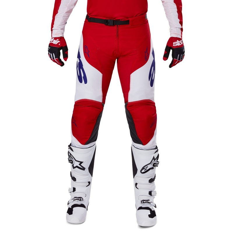 Pantalón motocross Alpinestars Racer Veil rojo y blanco