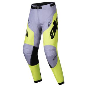 Pantalón motocross Alpinestars Racer Veil gris-amarillo fluo