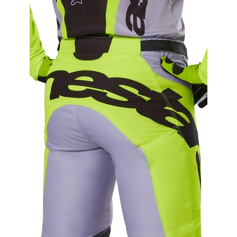 Pantalón motocross Alpinestars Racer Veil gris-amarillo fluo