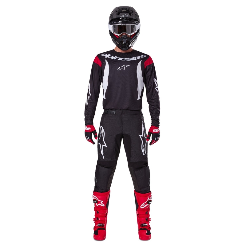 Pantalón Motocross Alpinestars Fluid Haul Blanco y Negro