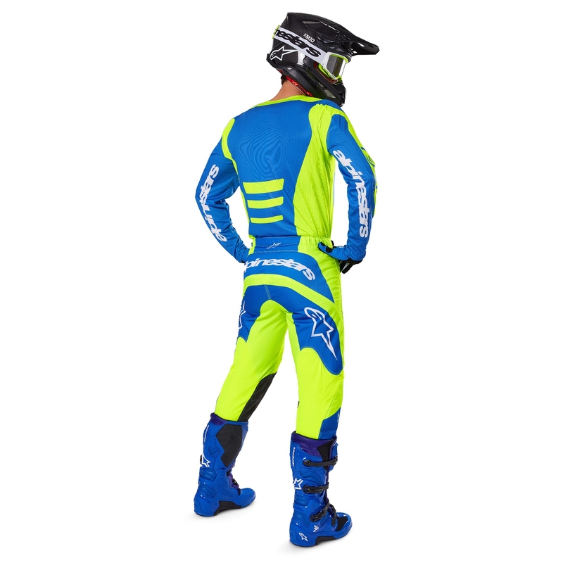 Pantalón motocross Alpinestars Fluid Haul amarillo fluo-azul