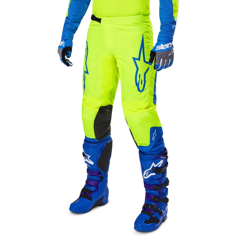 Pantalón motocross Alpinestars Fluid Haul amarillo fluo-azul