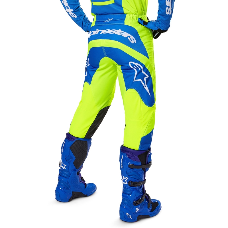 Pantalón motocross Alpinestars Fluid Haul amarillo fluo-azul