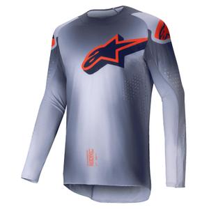 Maillot de motocross Alpinestars Supertech Lipan gris-naranja fluorescente