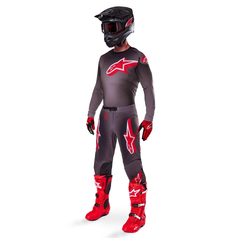Pantalón Motocross Alpinestars Supertech Lipan Rojo Humo
