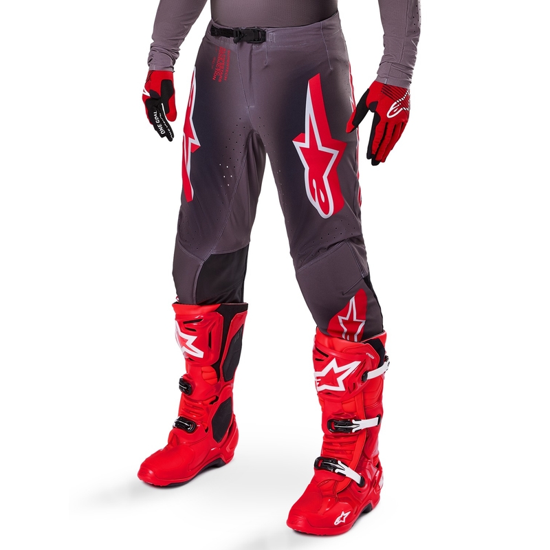 Pantalón Motocross Alpinestars Supertech Lipan Rojo Humo