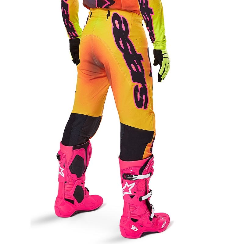 Pantalón motocross Alpinestars Supertech Lipan amarillo y rosa