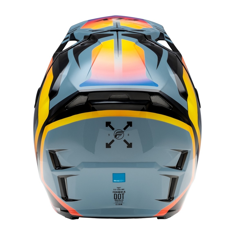 Casco motocross FLY Racing Formula CP negro-gris-arcoiris