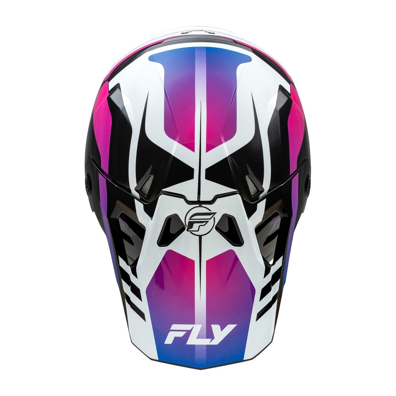 Casco motocross FLY Racing Formula CP blanco-negro-morado