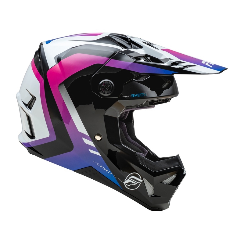 Casco motocross FLY Racing Formula CP blanco-negro-morado