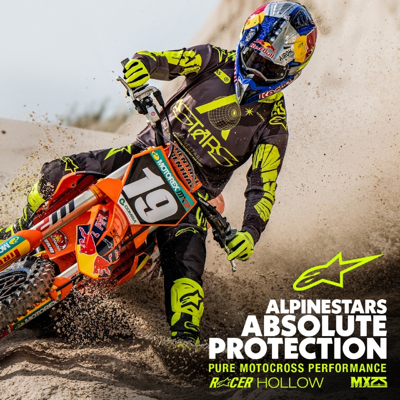 Pantalón motocross Alpinestars Racer Hollow camuflaje oscuro-amarillo fluo
