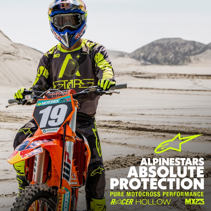 Pantalón motocross Alpinestars Racer Hollow camuflaje oscuro-amarillo fluo
