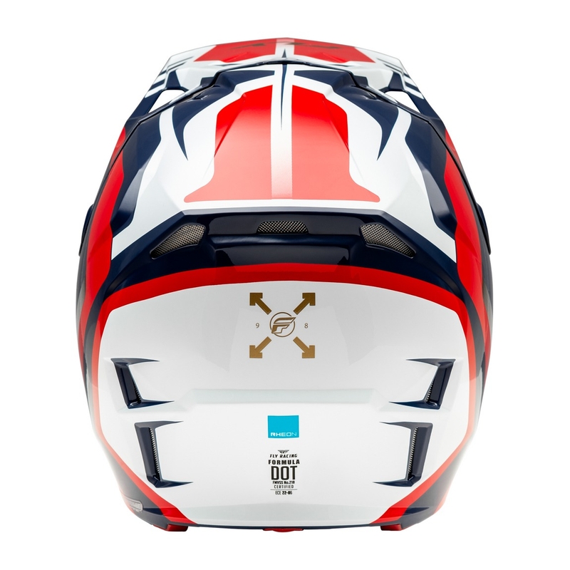 Casco motocross FLY Racing Formula CP rojo-blanco-azul