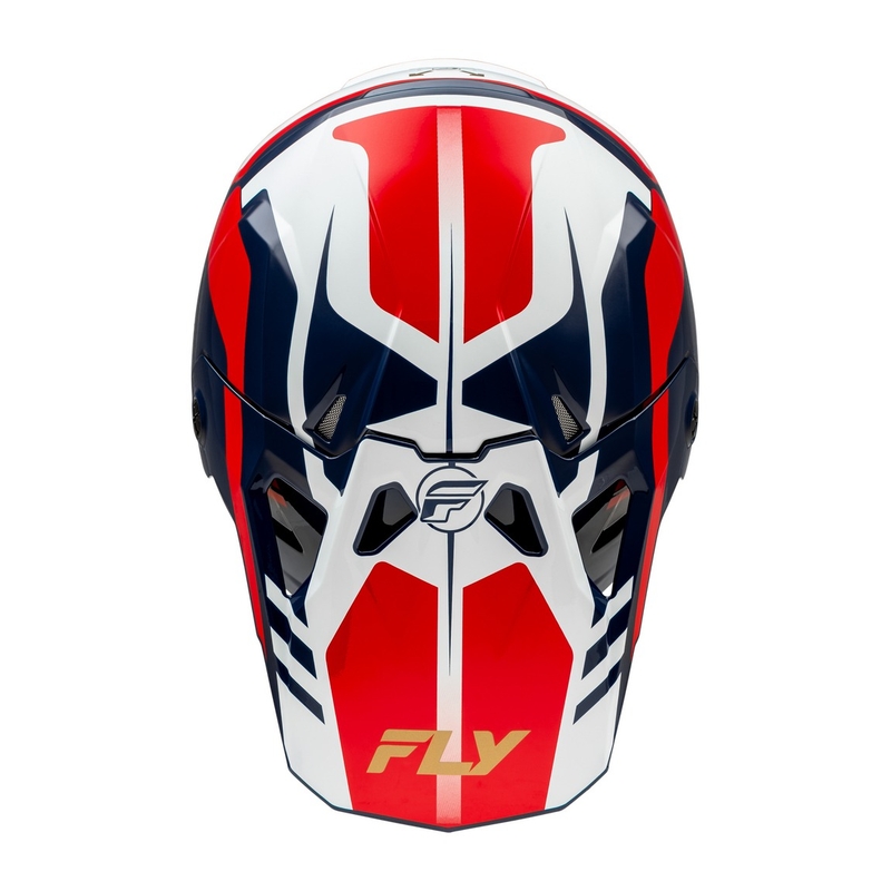 Casco motocross FLY Racing Formula CP rojo-blanco-azul