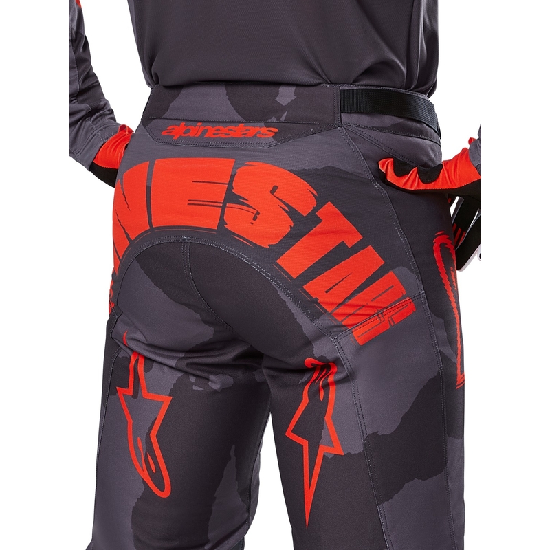 Pantalón motocross Alpinestars Racer Hollow gris camuflaje-naranja fluo