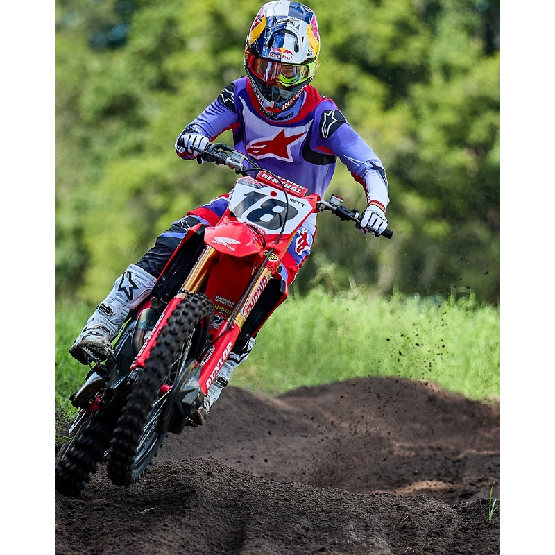 Pantalón motocross Alpinestars Fluid Wurx púrpura-rojo
