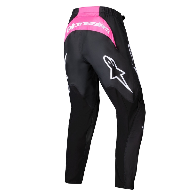 Pantalón Motocross Alpinestars Stella Fluid Haul Mujer Negro-Rosa Flúor