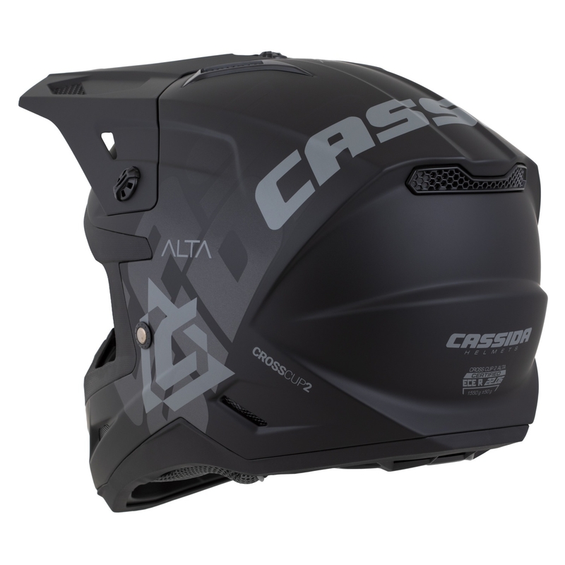 Casco de motocross Cassida Cross Cup 2 Alta negro-gris mate