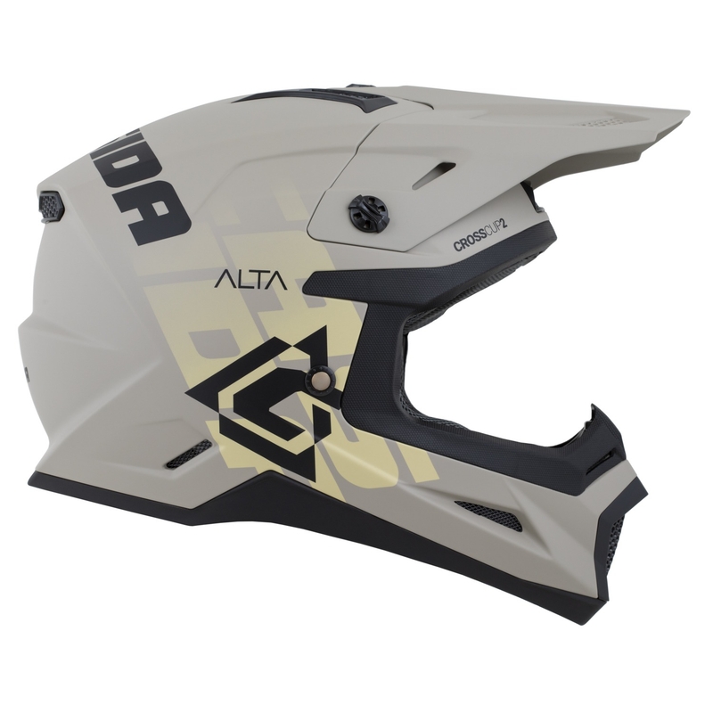 Casco de motocross Cassida Cross Cup 2 Alta gris arena mate
