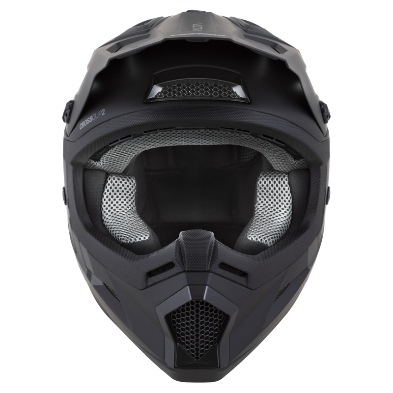 Casco de motocross infantil Cassida Cross Cup 2 Alta negro mate-gris