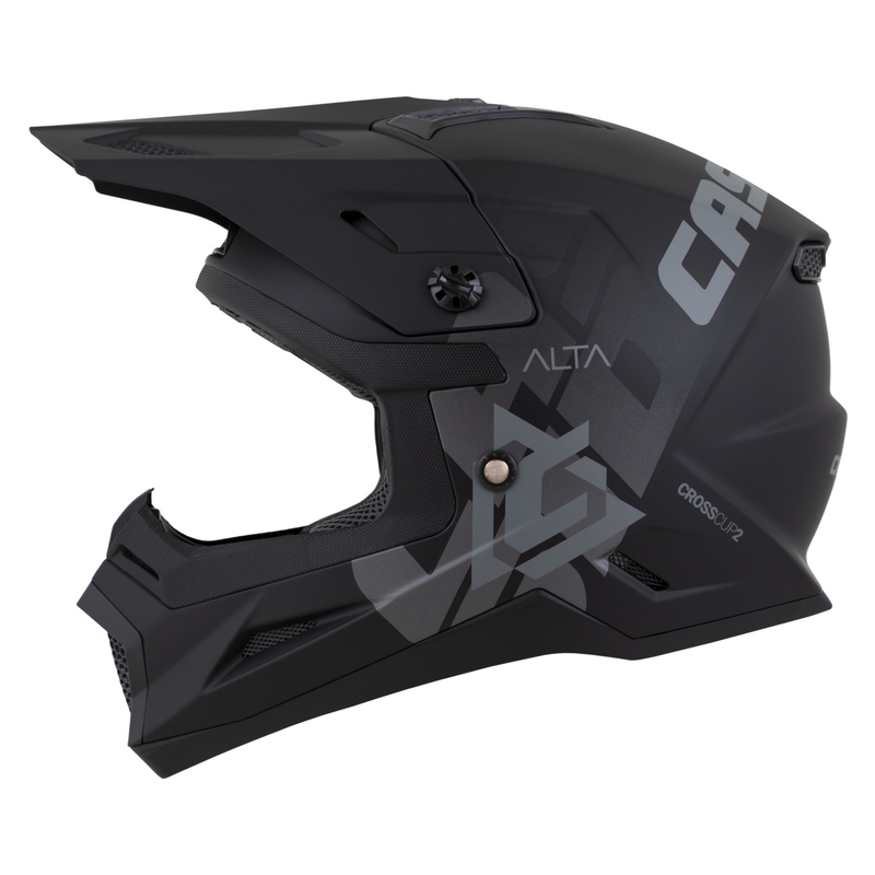 Casco de motocross infantil Cassida Cross Cup 2 Alta negro mate-gris